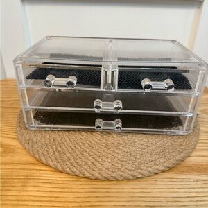 Acrylic Lady Dresser Cosmetic Organizer Storage Drawer